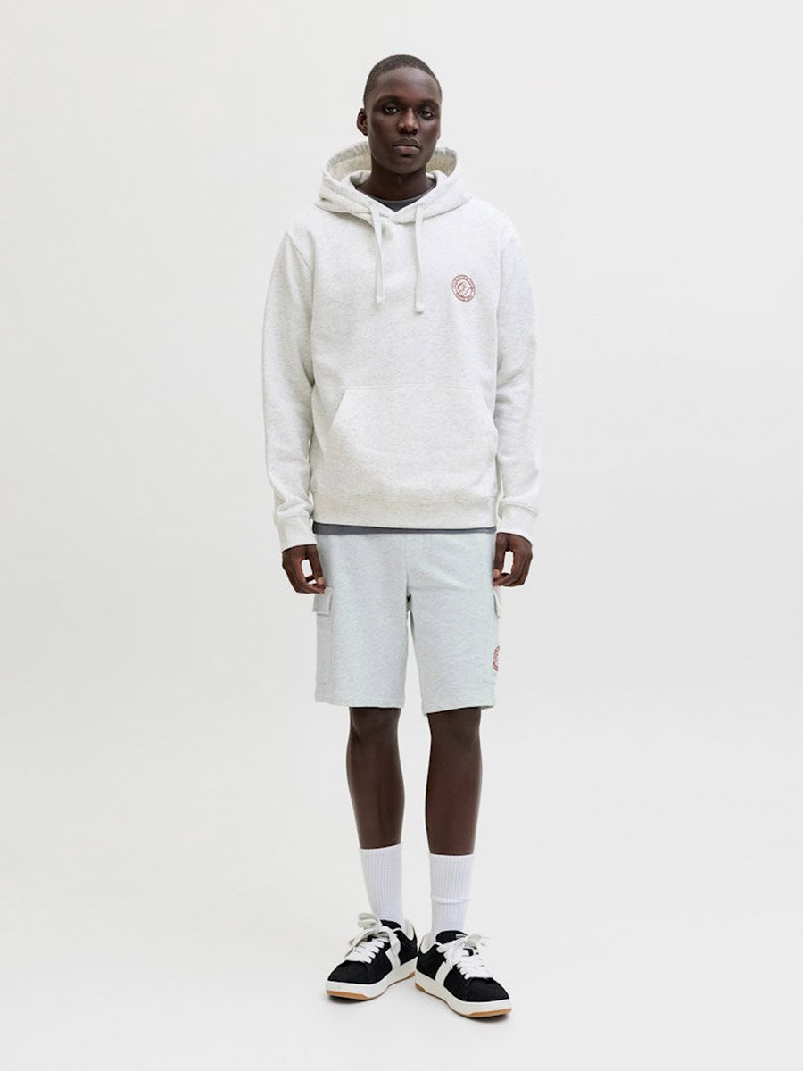 Men Melange Sweat Shorts with Cargo Pockets