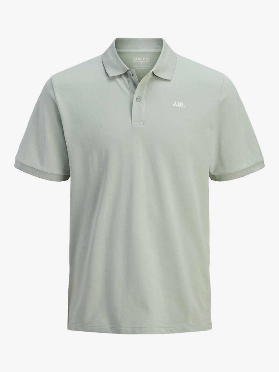 Men Green Cotton Regular Polo