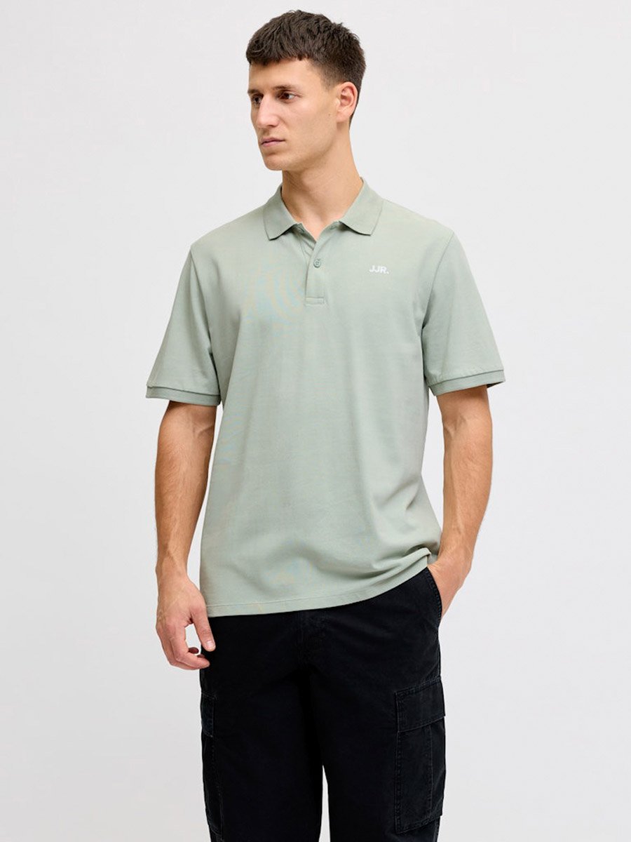 Men Green Cotton Regular Polo