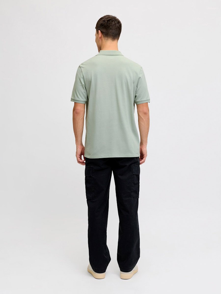 Men Green Cotton Regular Polo