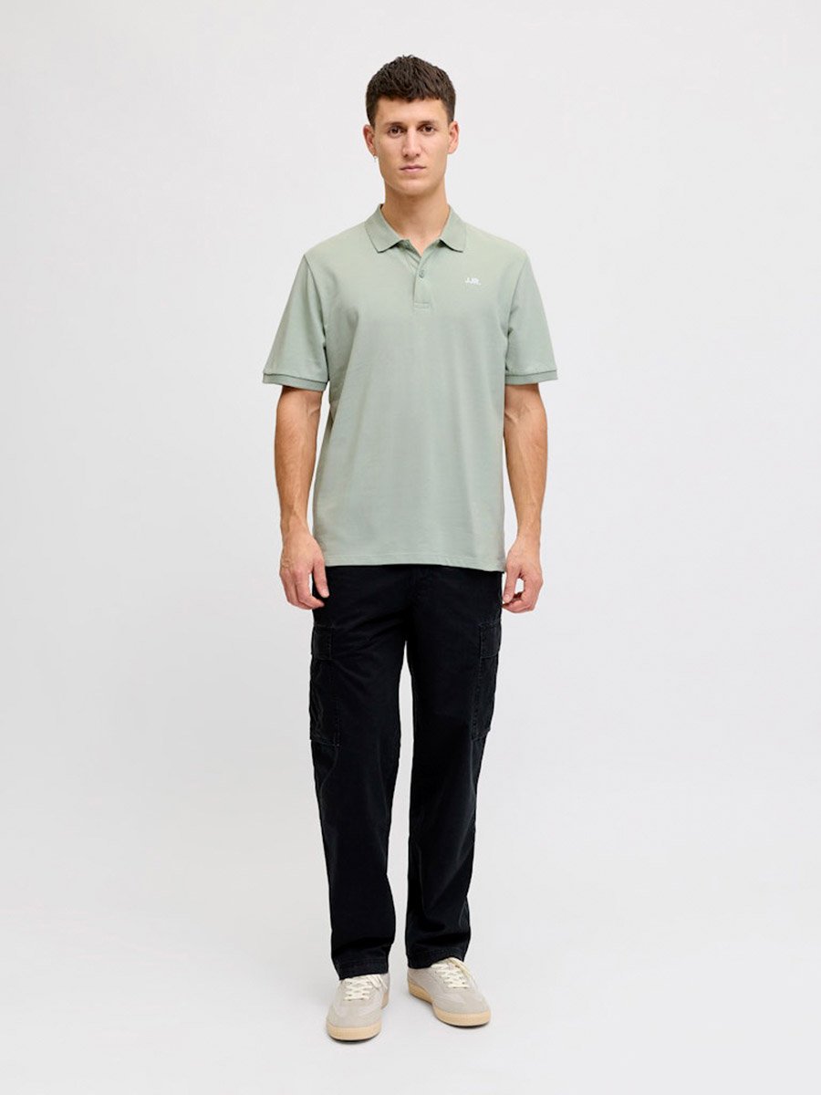 Men Green Cotton Regular Polo