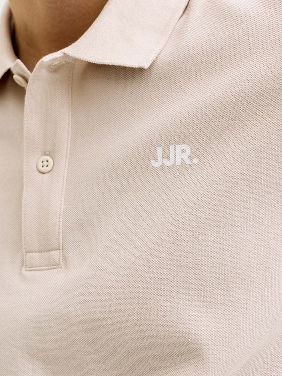 Men Cream Cotton Regular Polo