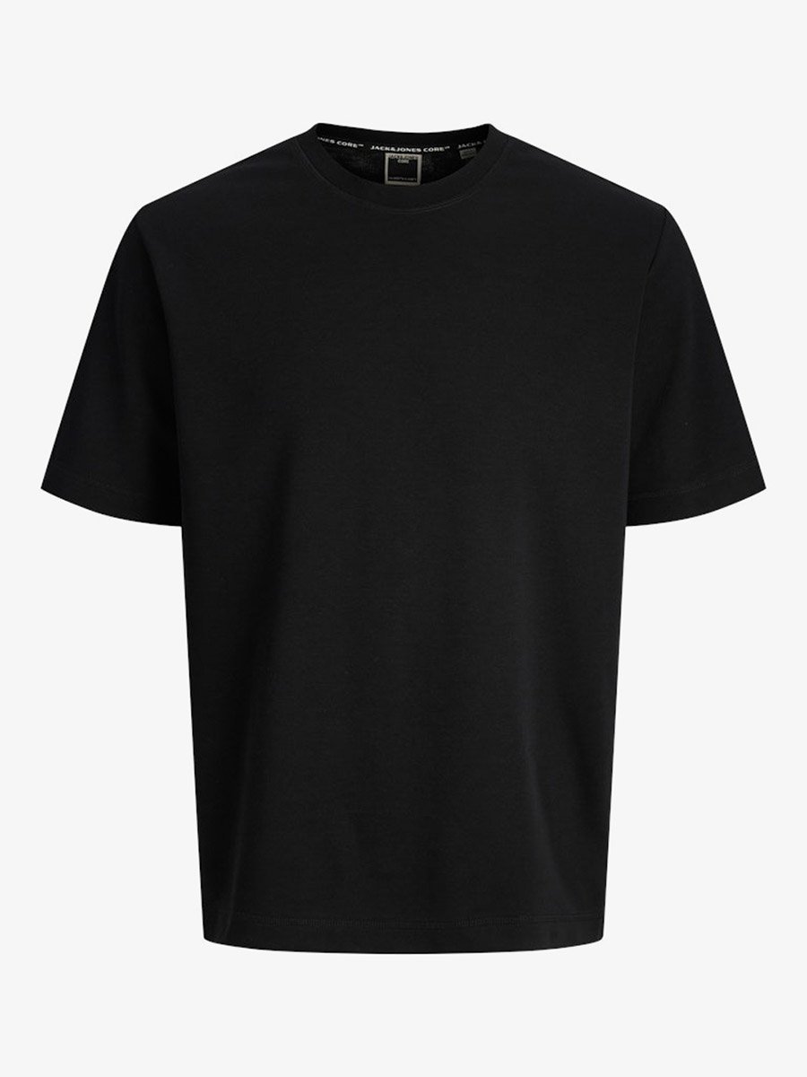 Men Black Crew Neck Cotton T-Shirt