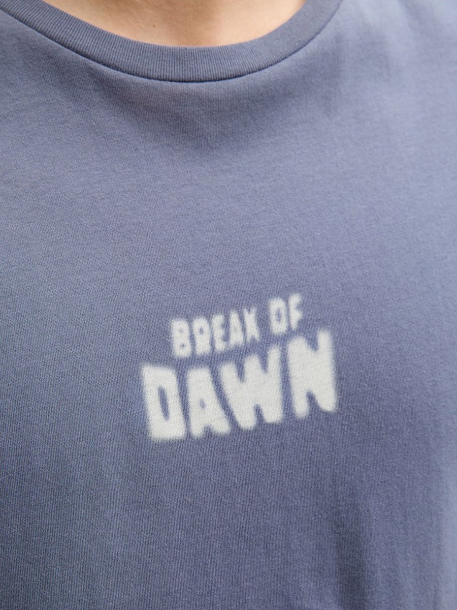 Men Grey Graphic Print Crew Neck T-Shirt