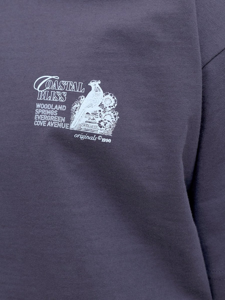 Men Grey Graphic Cotton Crew Neck T-Shirt