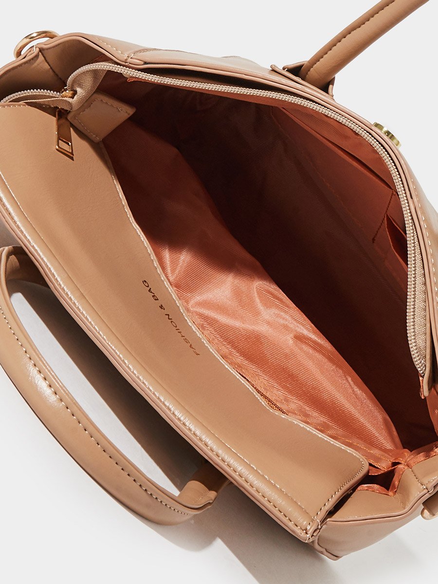 Flap Design Shoulder Bag with Pouch
