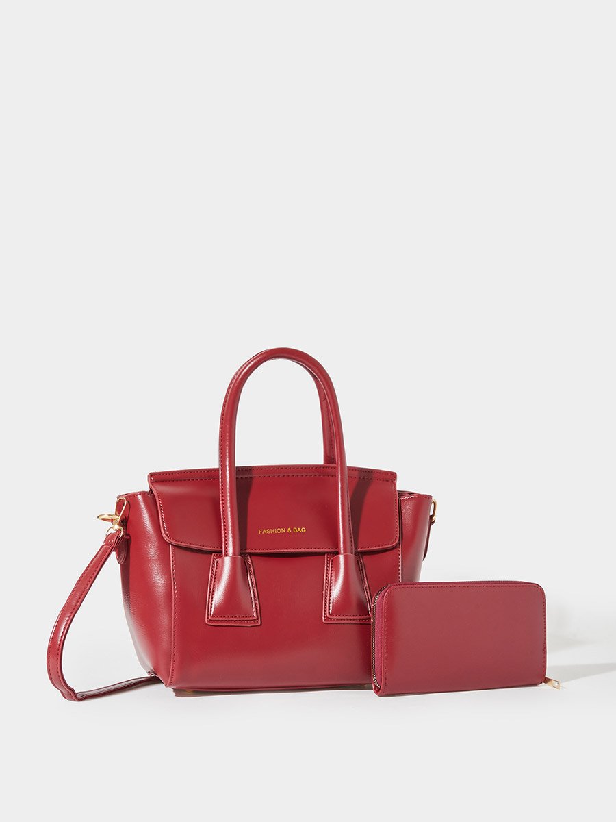 Flap Design Shoulder Bag with Pouch