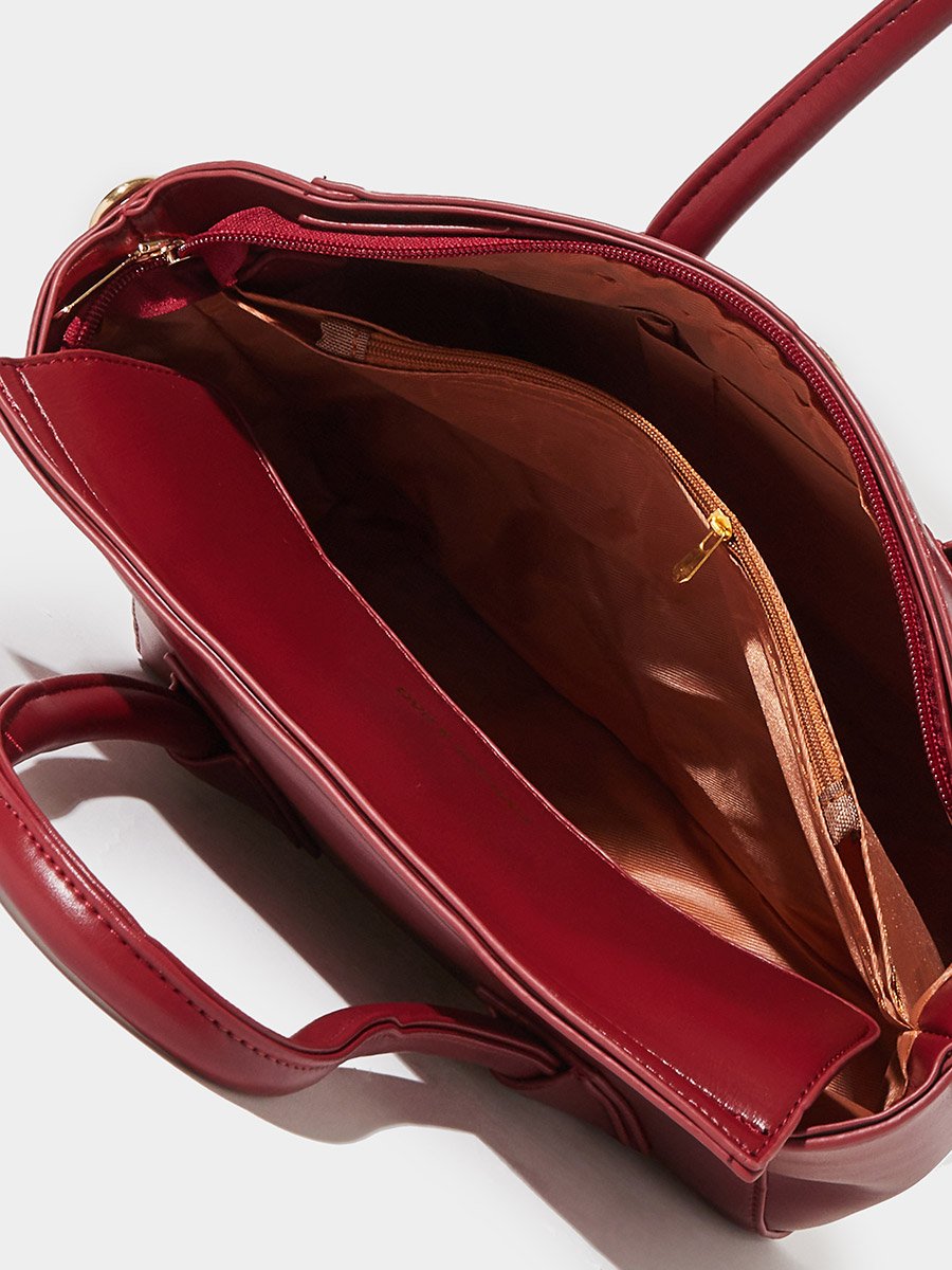 Flap Design Shoulder Bag with Pouch