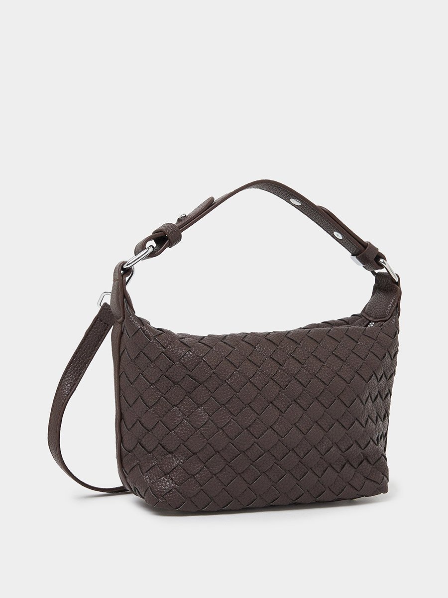 Brown Woven Crossbody Bag