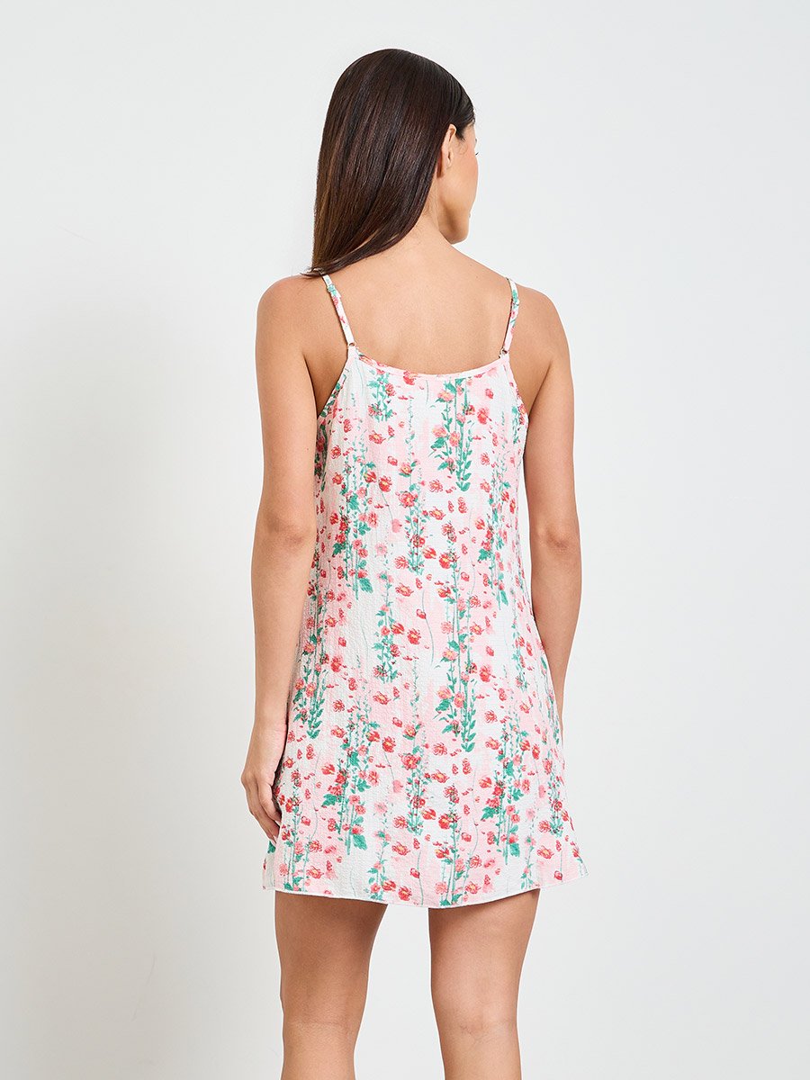 Pink Floral Strappy Nightdress