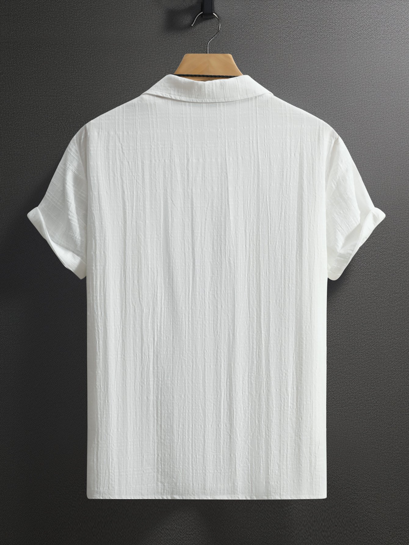 Men Plus Size Textured Casual Shirt