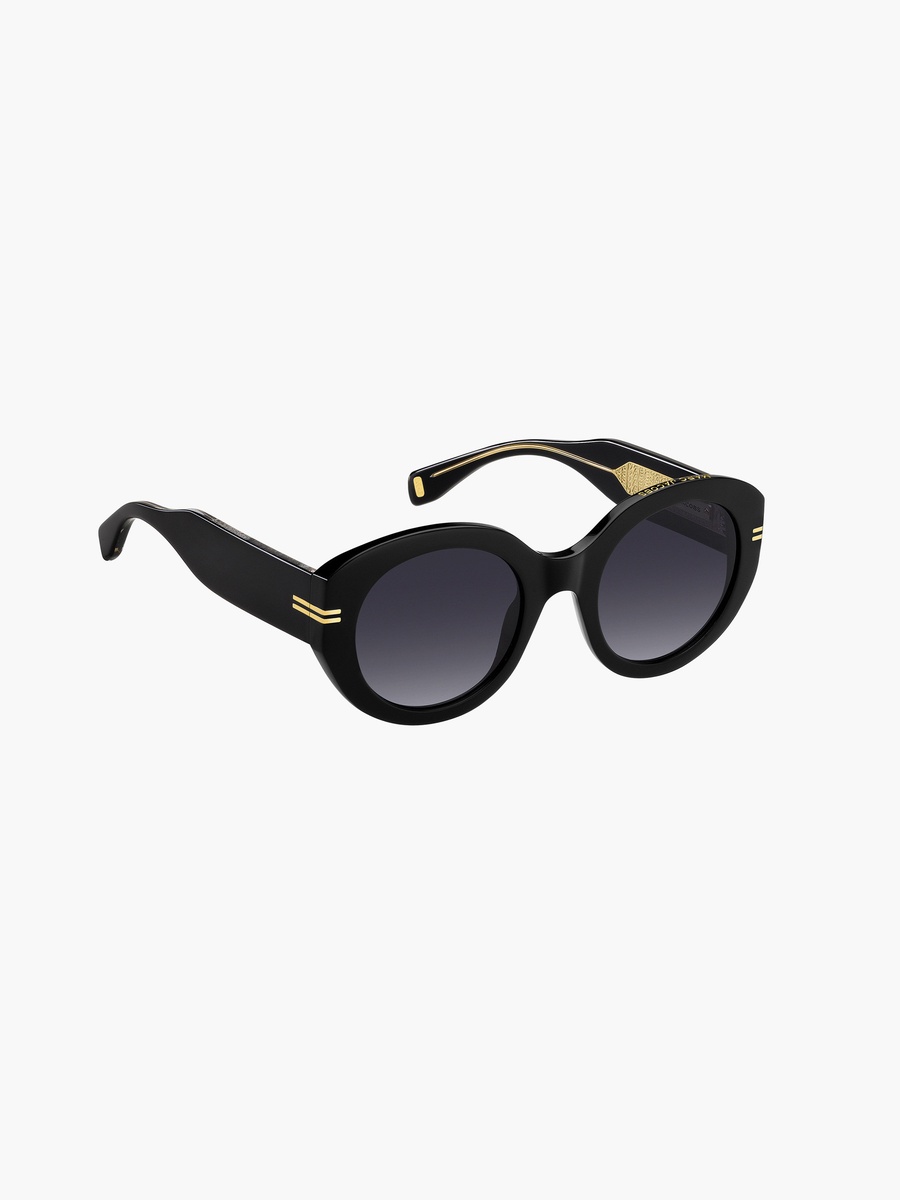 51MM Black Oval Sunglasses