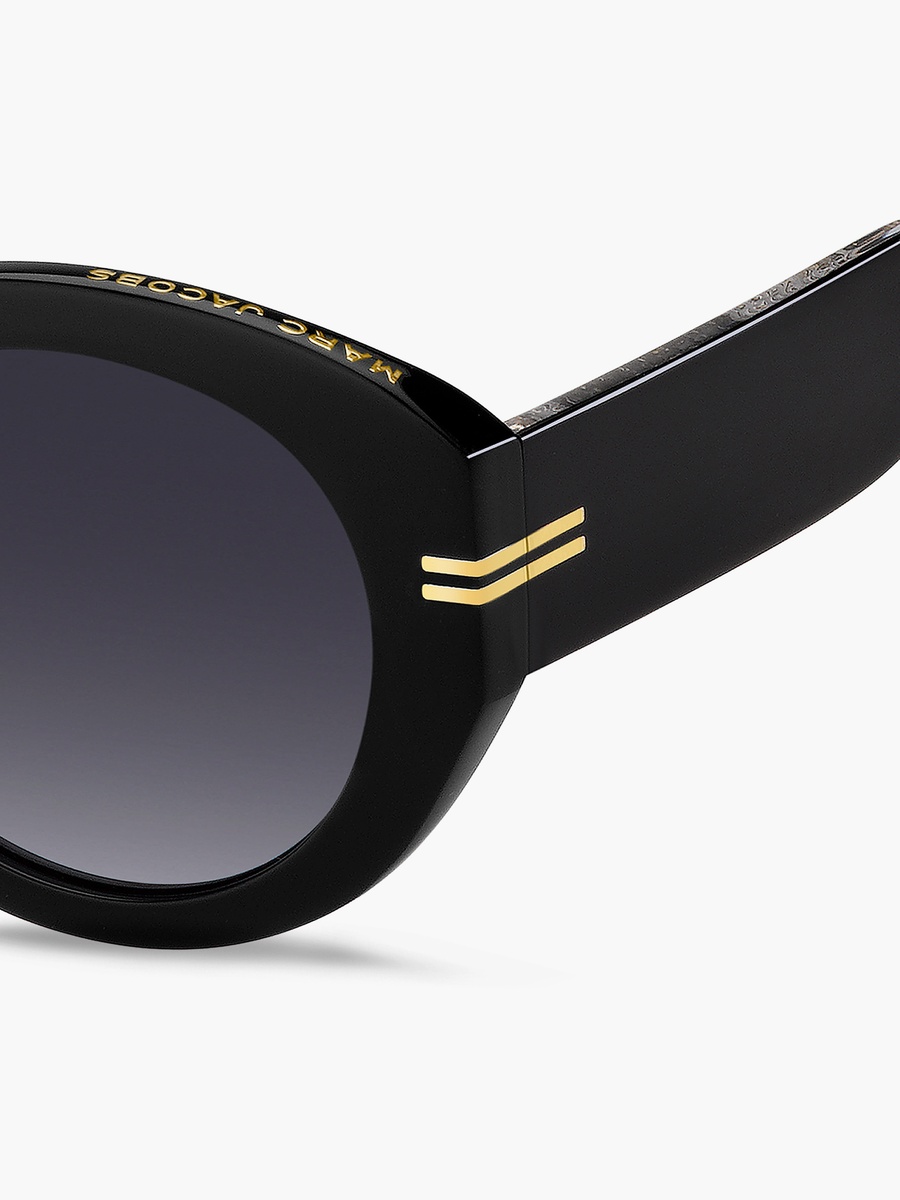 51MM Black Oval Sunglasses