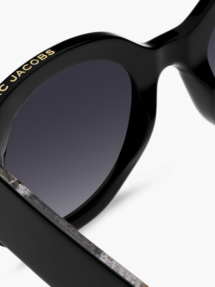 51MM Black Oval Sunglasses
