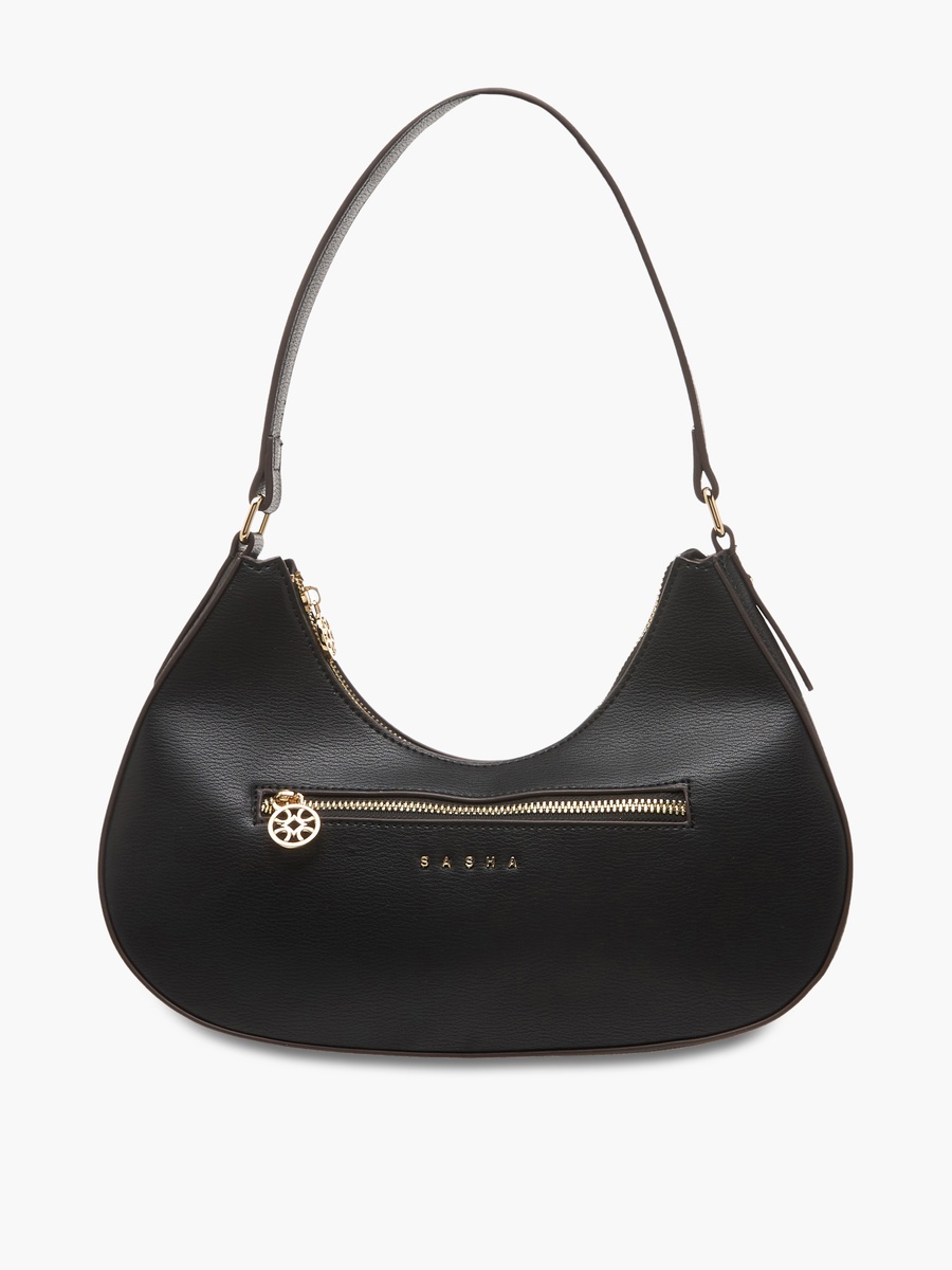 Kod Solid Baguette Bag with Zip Closure