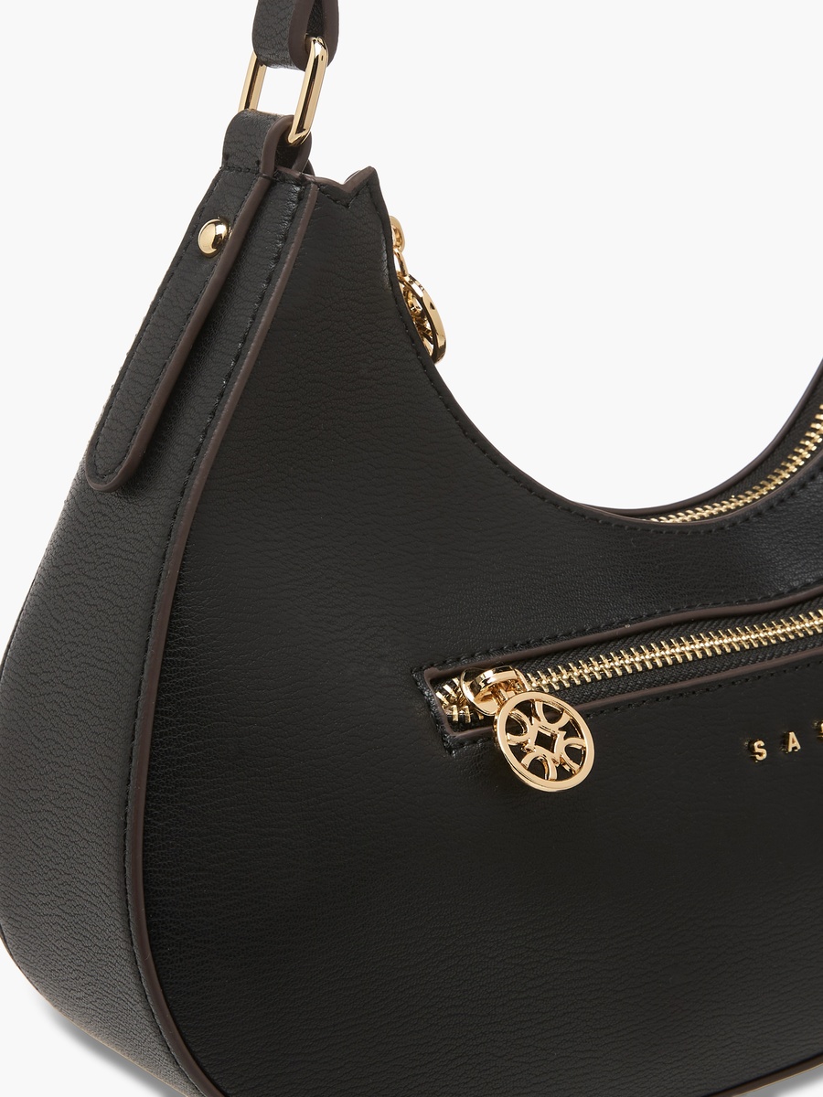 Kod Solid Baguette Bag with Zip Closure