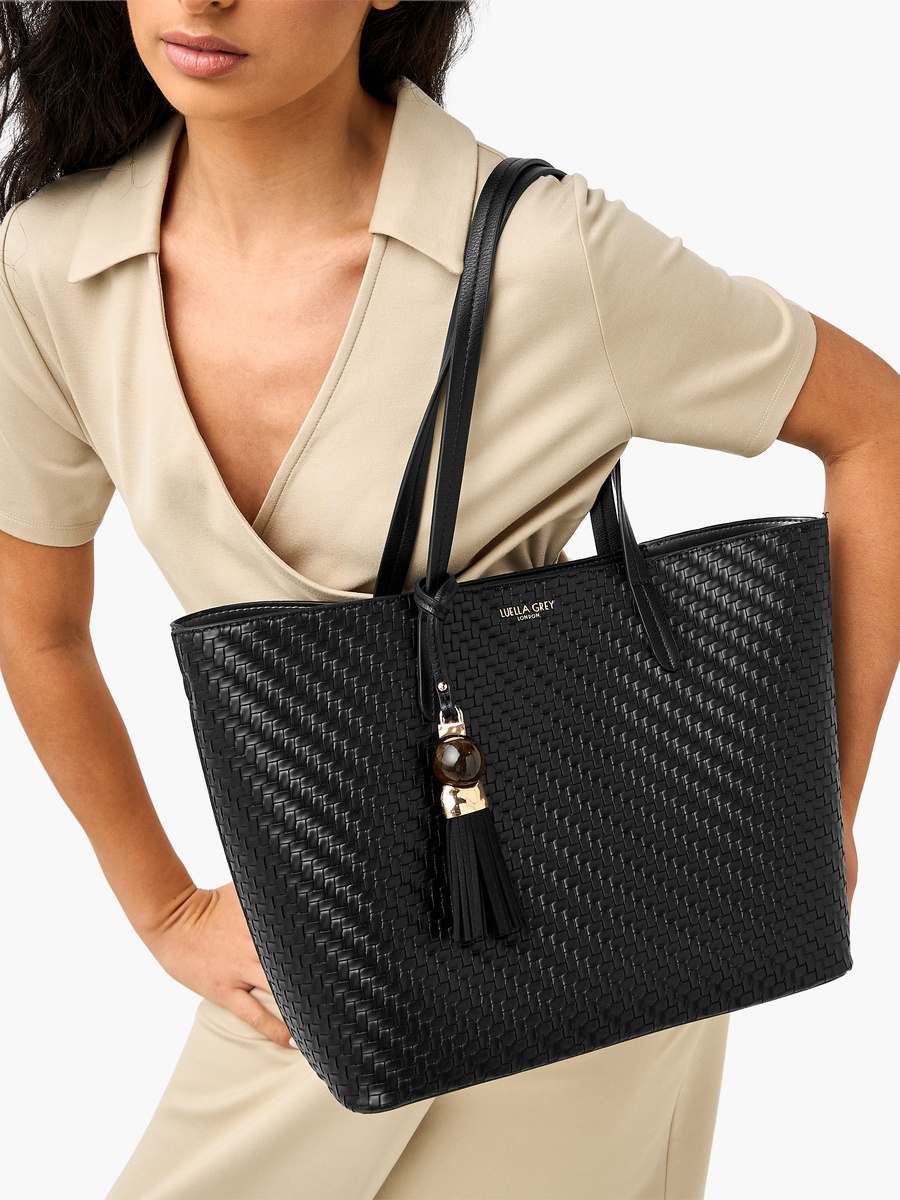 Benny Textured Tote Bag with Pouch