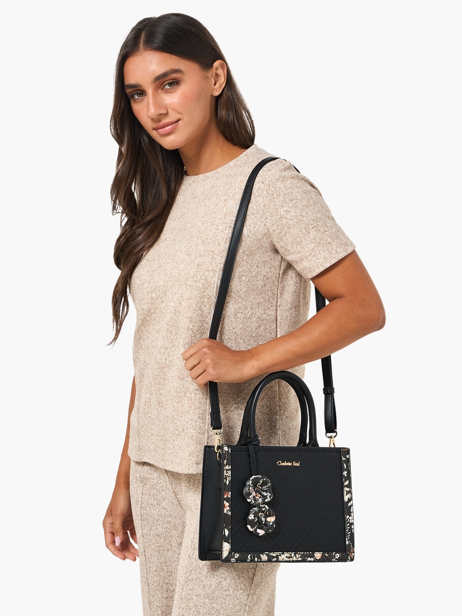 Panelled Tote Bag with Detachable Strap