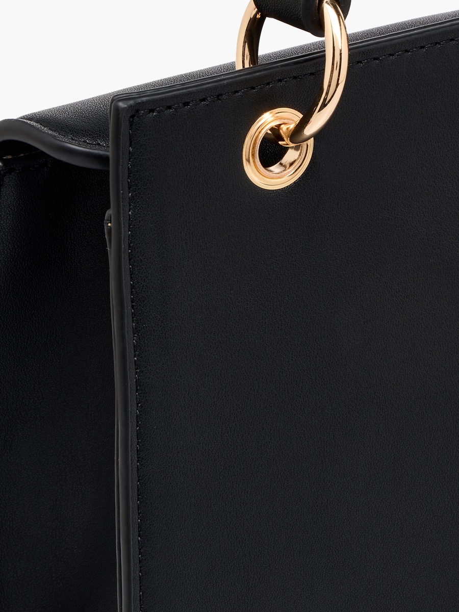 Panelled Crossbody Bag with Detachable Strap