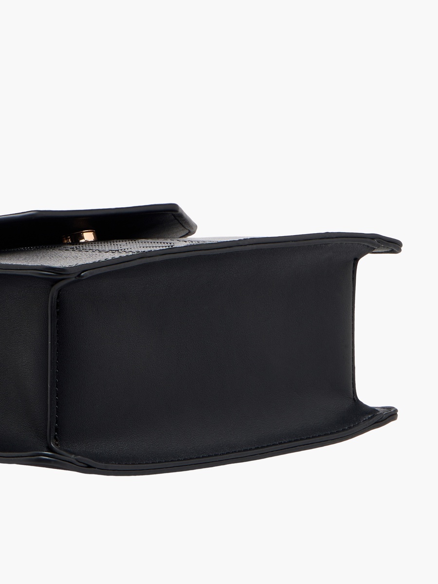 Panelled Crossbody Bag with Detachable Strap