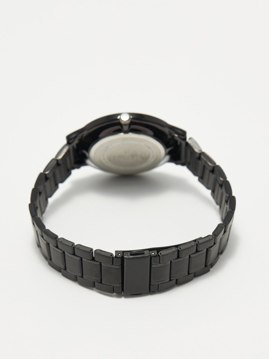 Men Black Stainless Steel Strap Analog Wristwatch - 00ASL003B002 - 42 MM