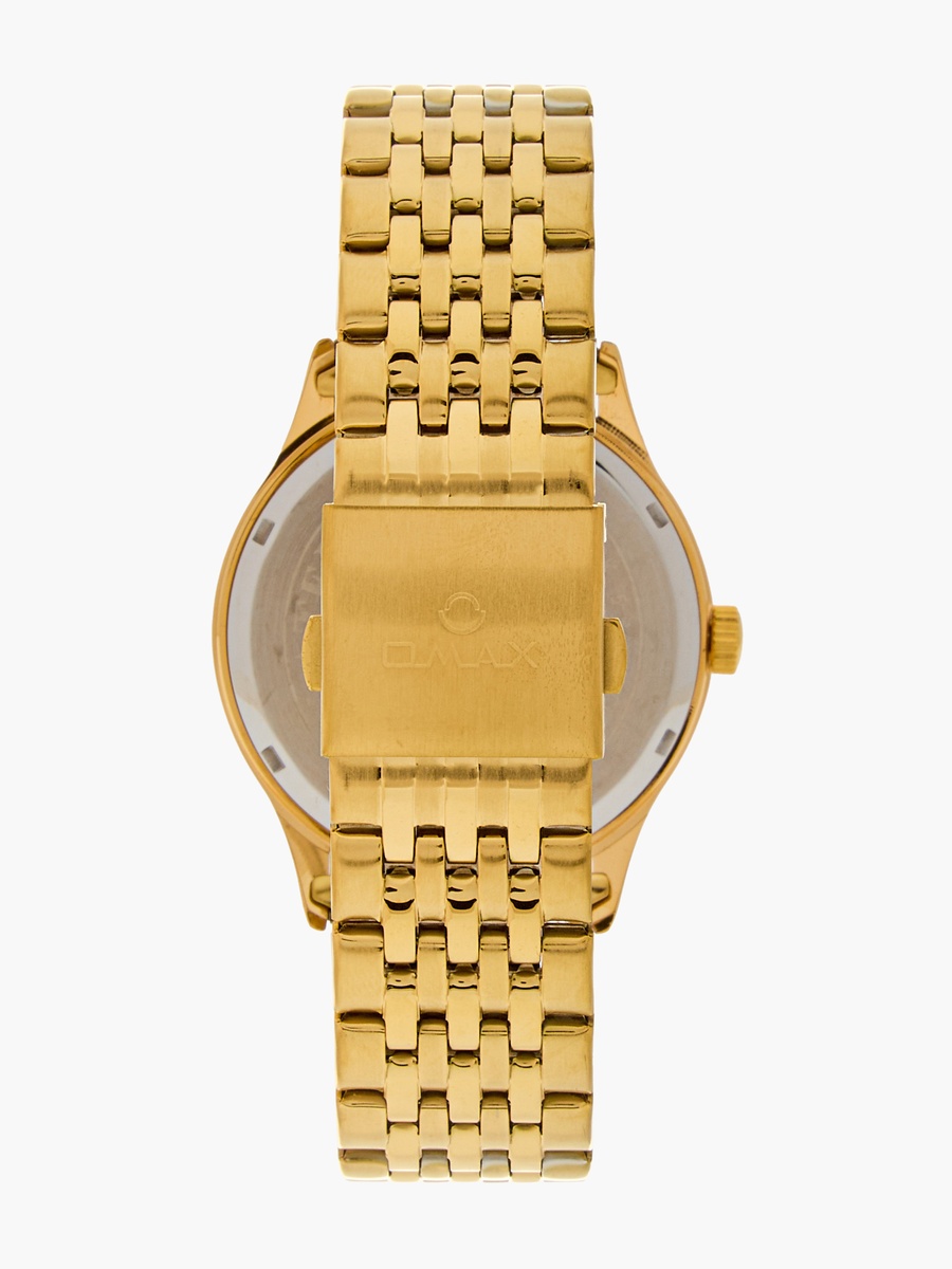 Men Gold Analog Wrist Watch 00ACB101Q00E