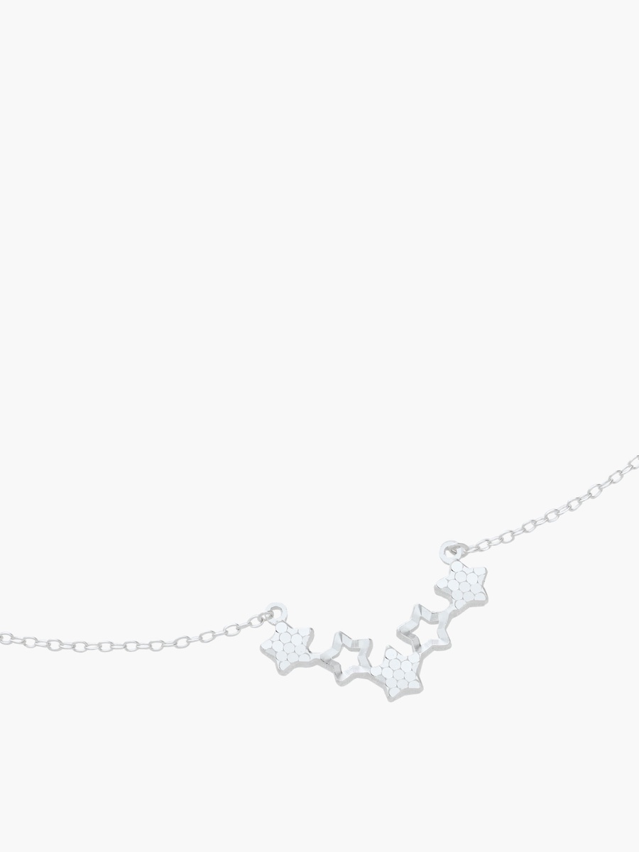 Silver Tone Necklace with Star Motif