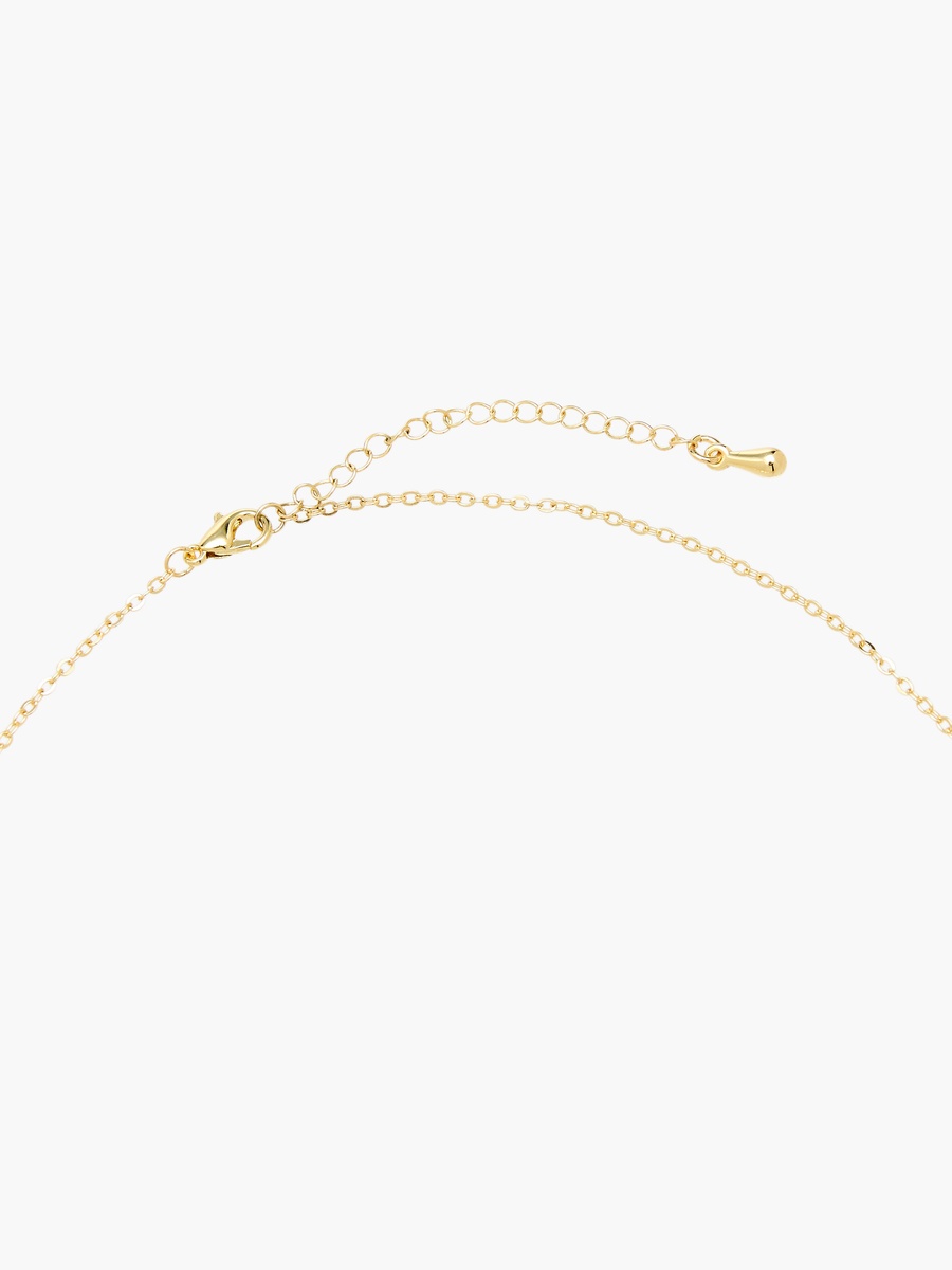 Gold Tone Necklace with Swarovski Stone Embellished Pendant
