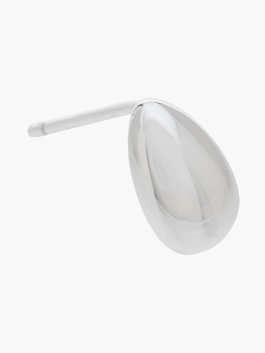 Silver Tone Tear Drop Earrings with Pushback Closure