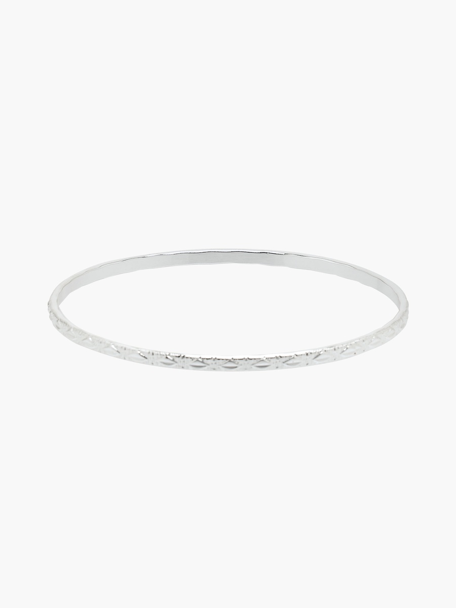 Pack of 10 Silver Tone Assorted Bangle