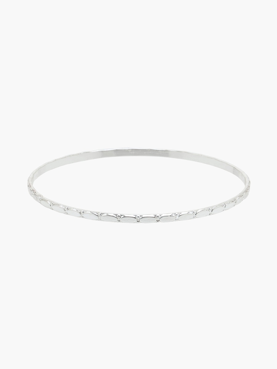 Pack of 10 Silver Tone Assorted Bangle