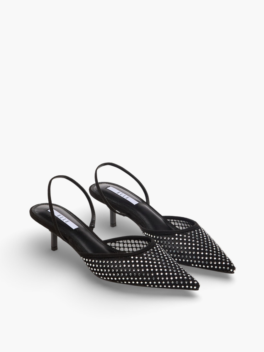 Women Kitten Heel Slingback Shoes