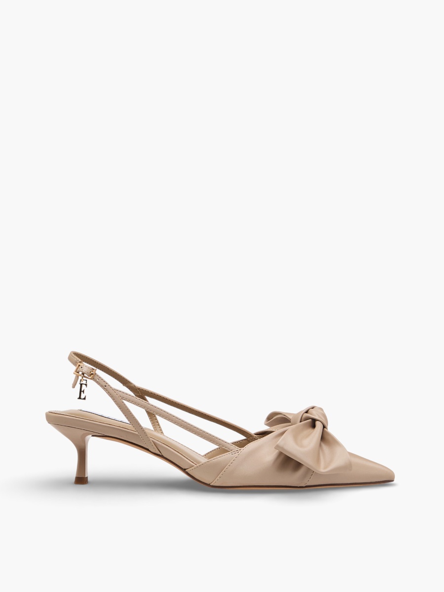 Women Kitten Heel Backstrap Shoes