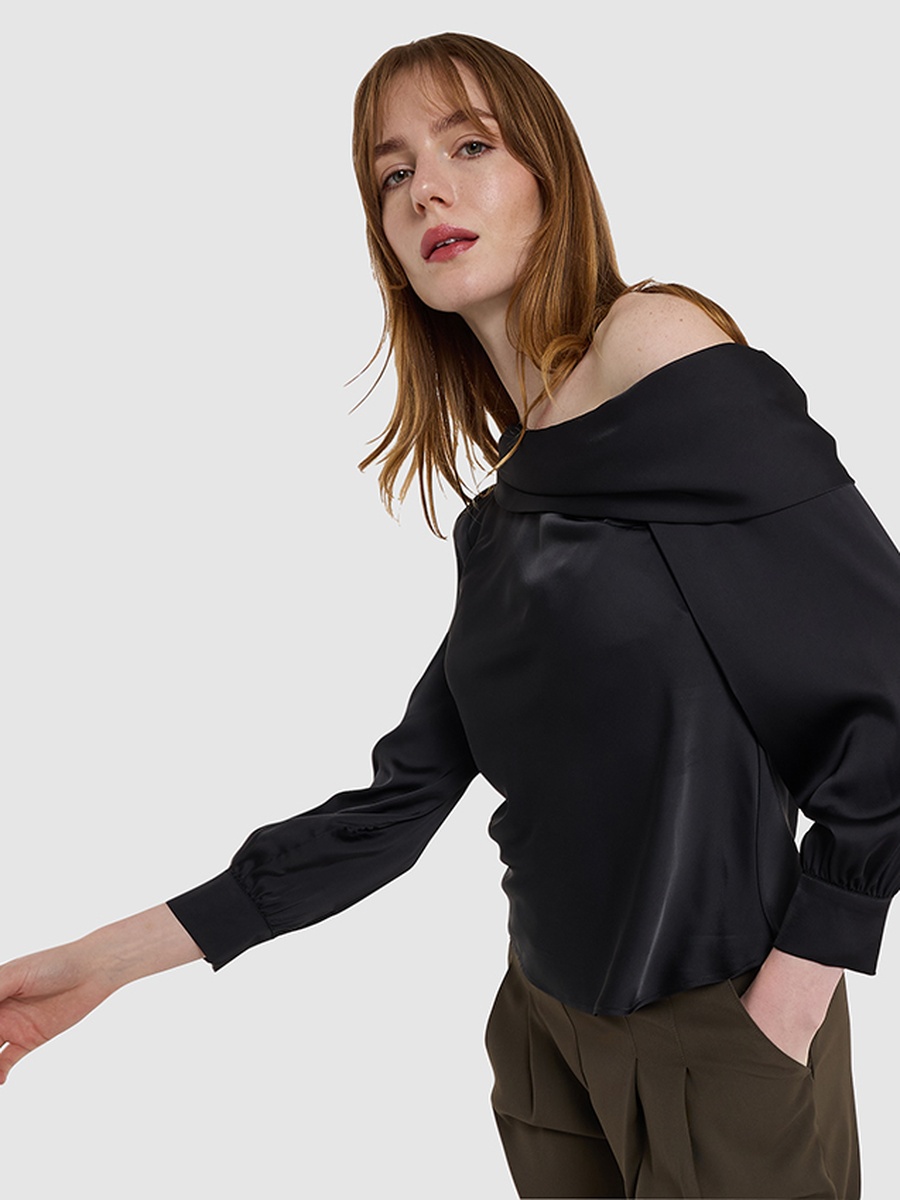 Satin One Shoulder Top