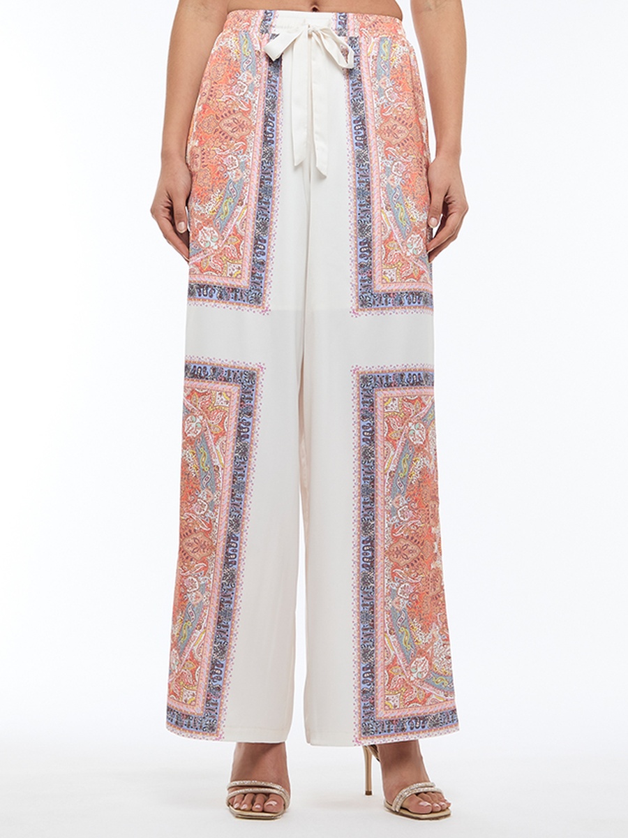 Placement Printed Satin Pants