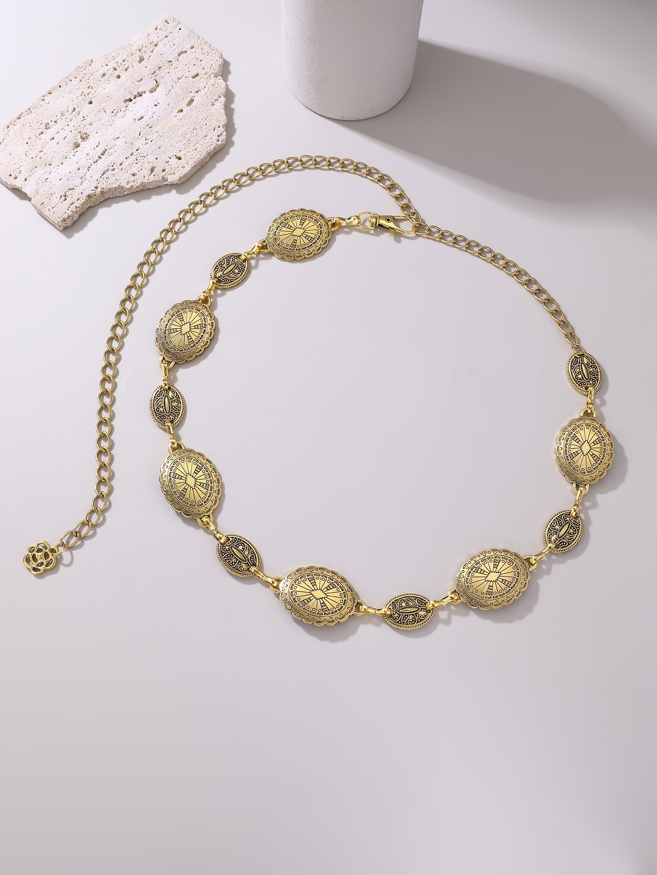 Gold Embellished Waist Chain Belt