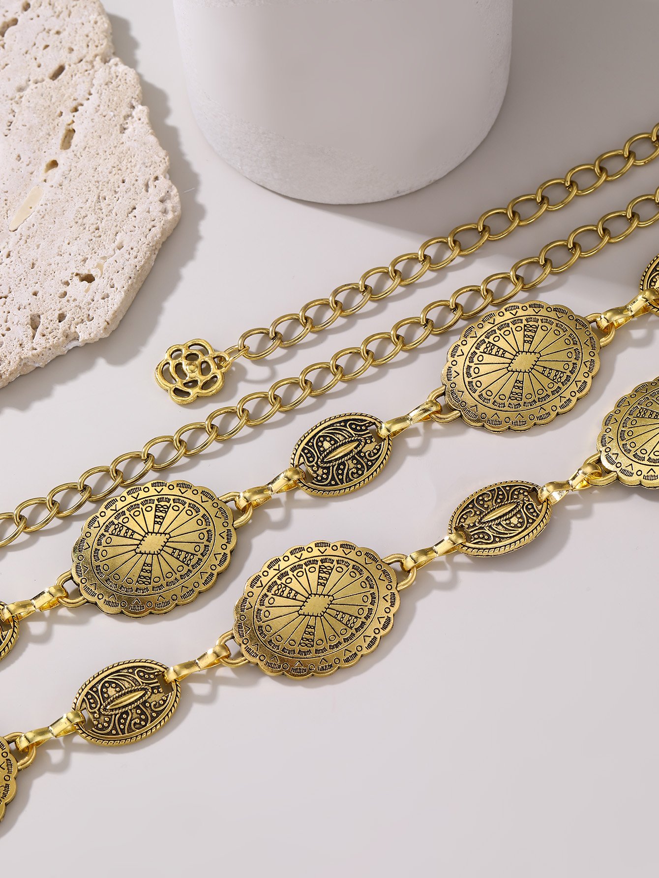 Gold Embellished Waist Chain Belt