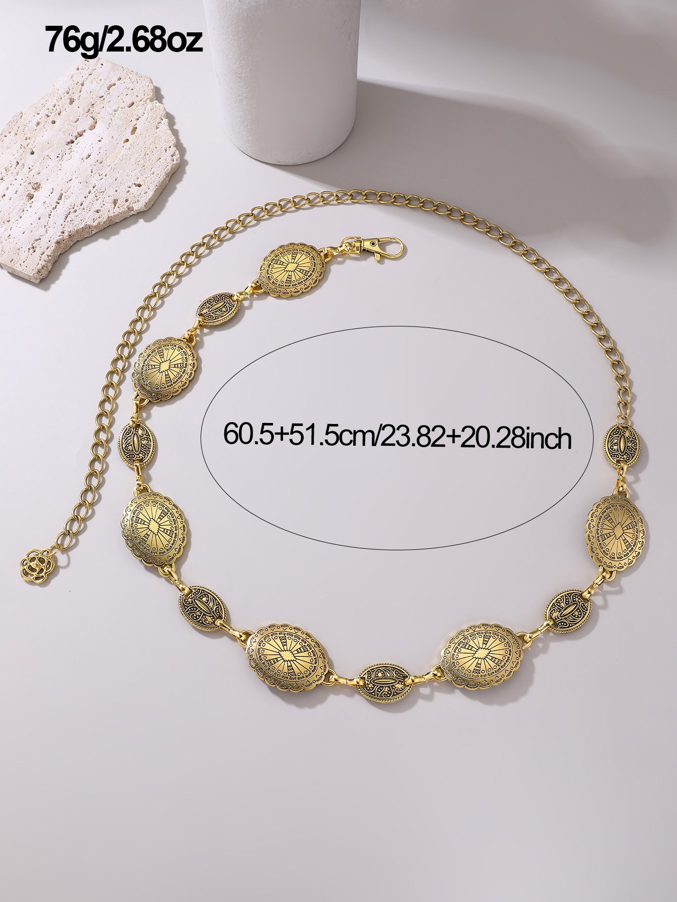 Gold Embellished Waist Chain Belt