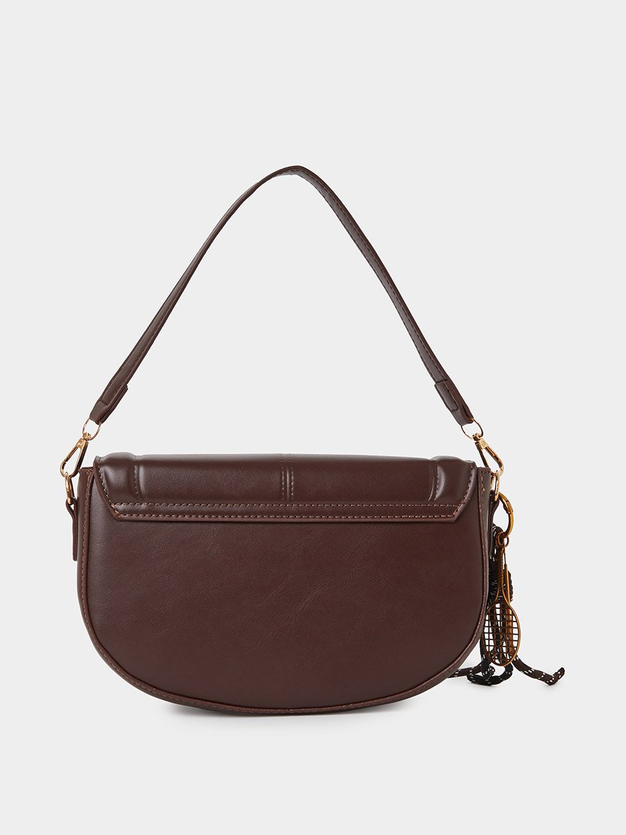 Flap Saddle Bag with Charm