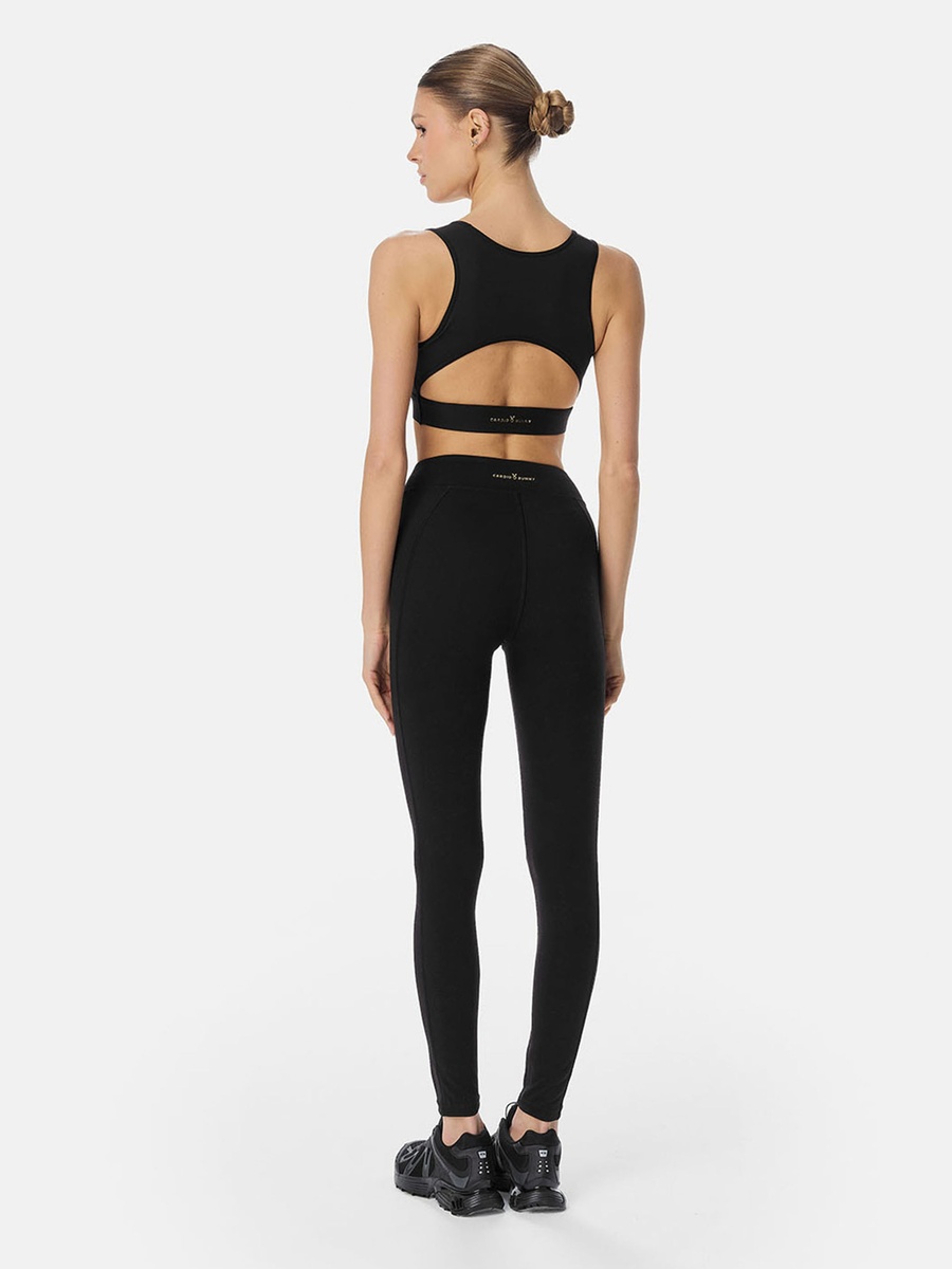 Black Breathable Support Sport Bra