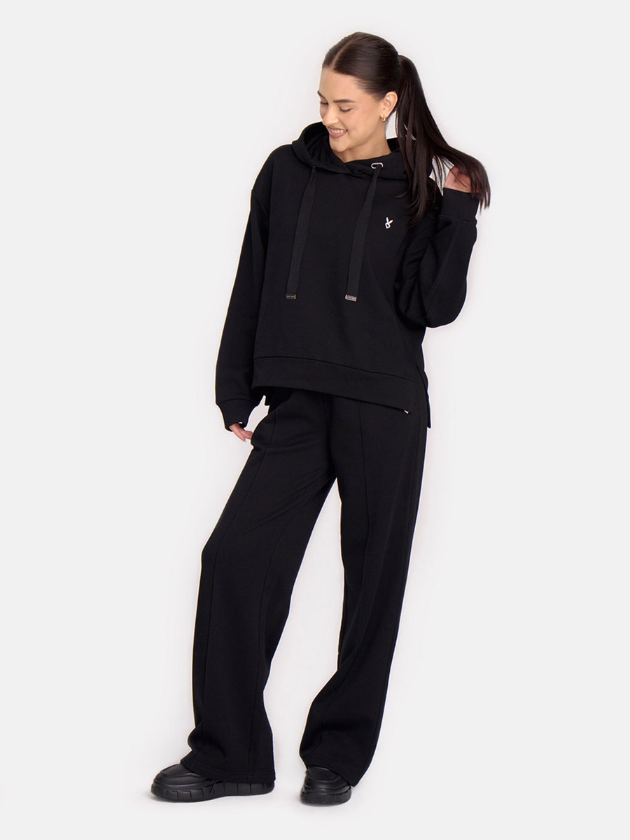 Black Solid Hoodie