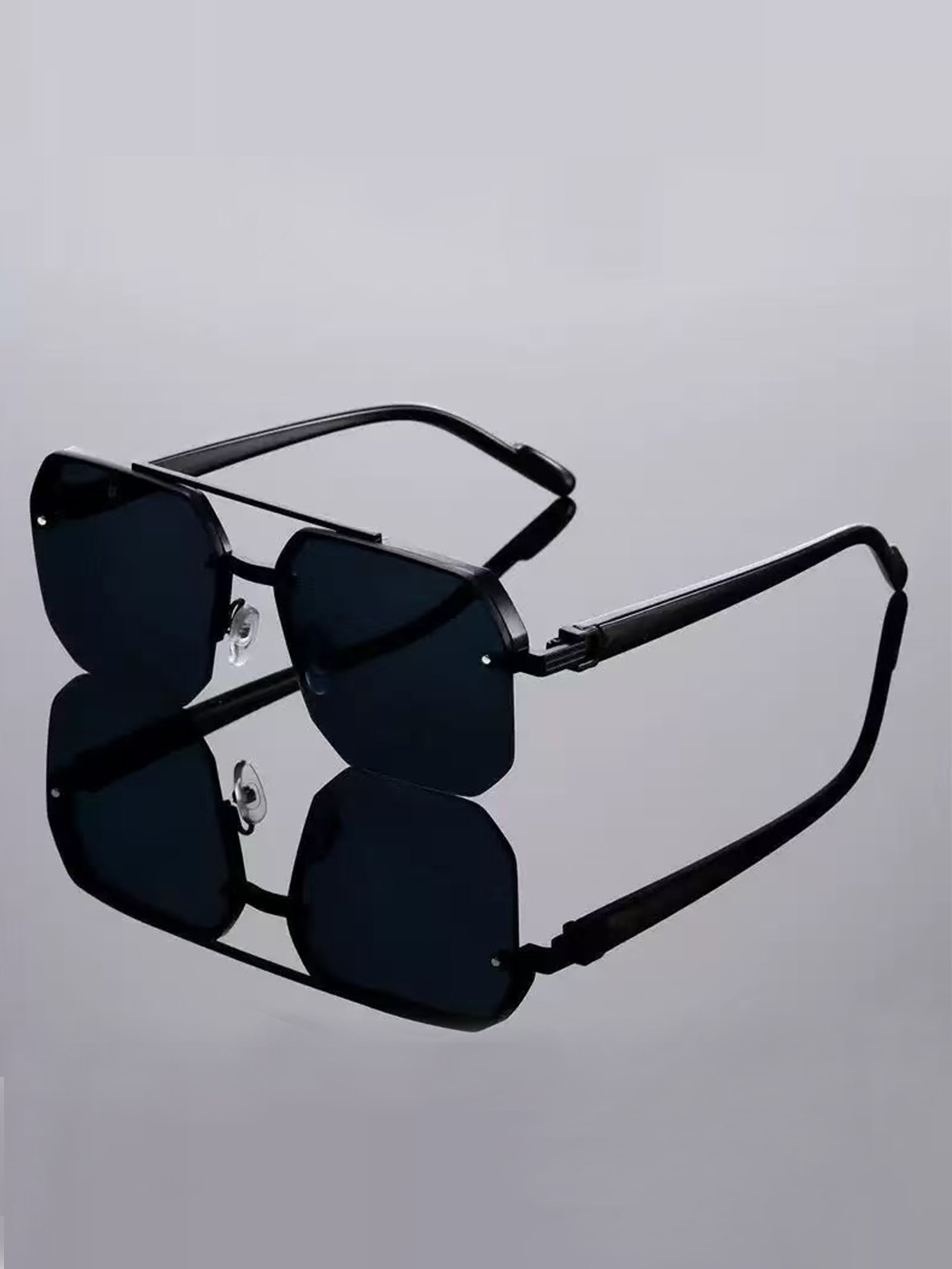 Retro Double Bridge Square Sunglasses