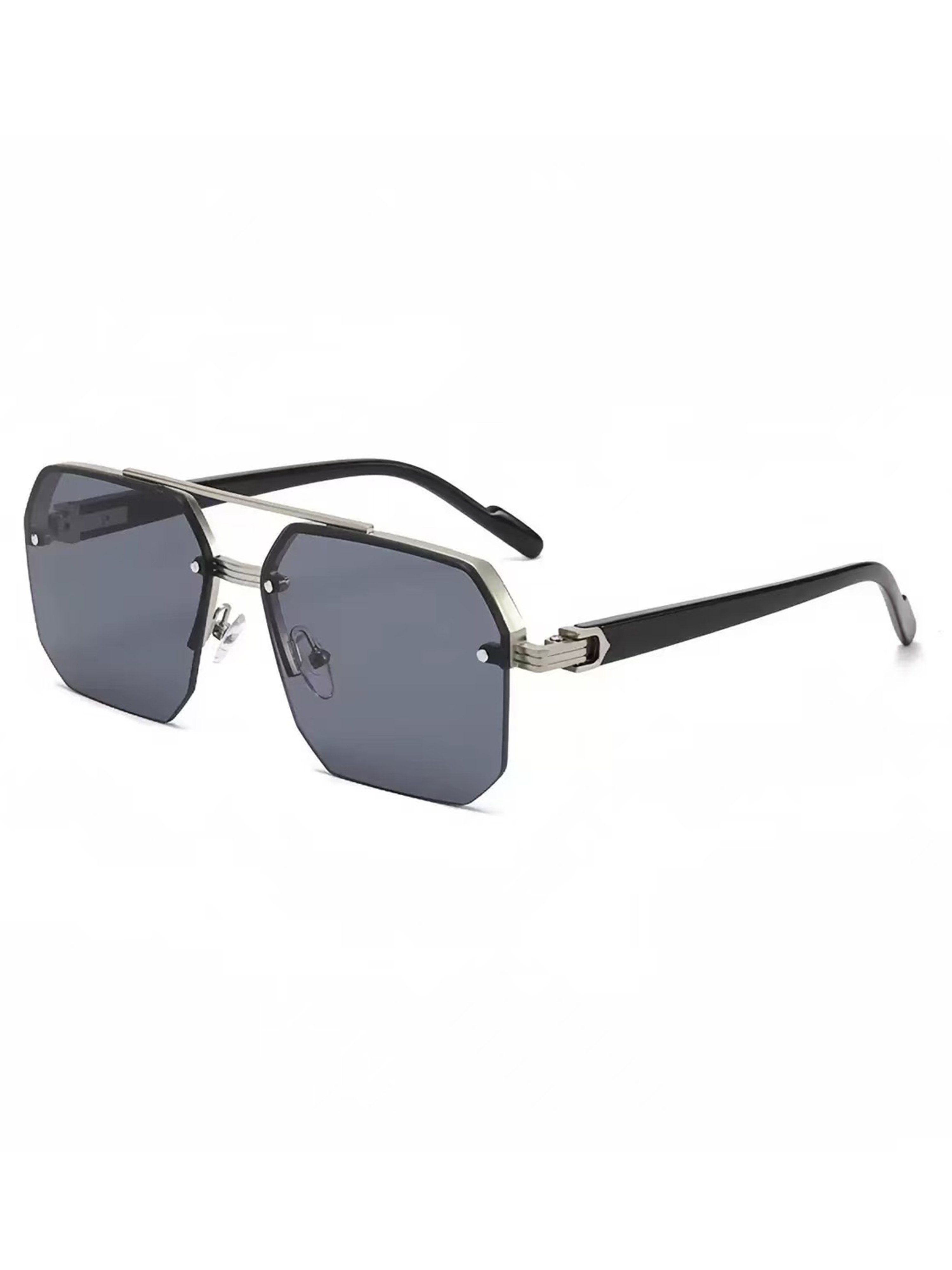 Retro Double Bridge Square Sunglasses