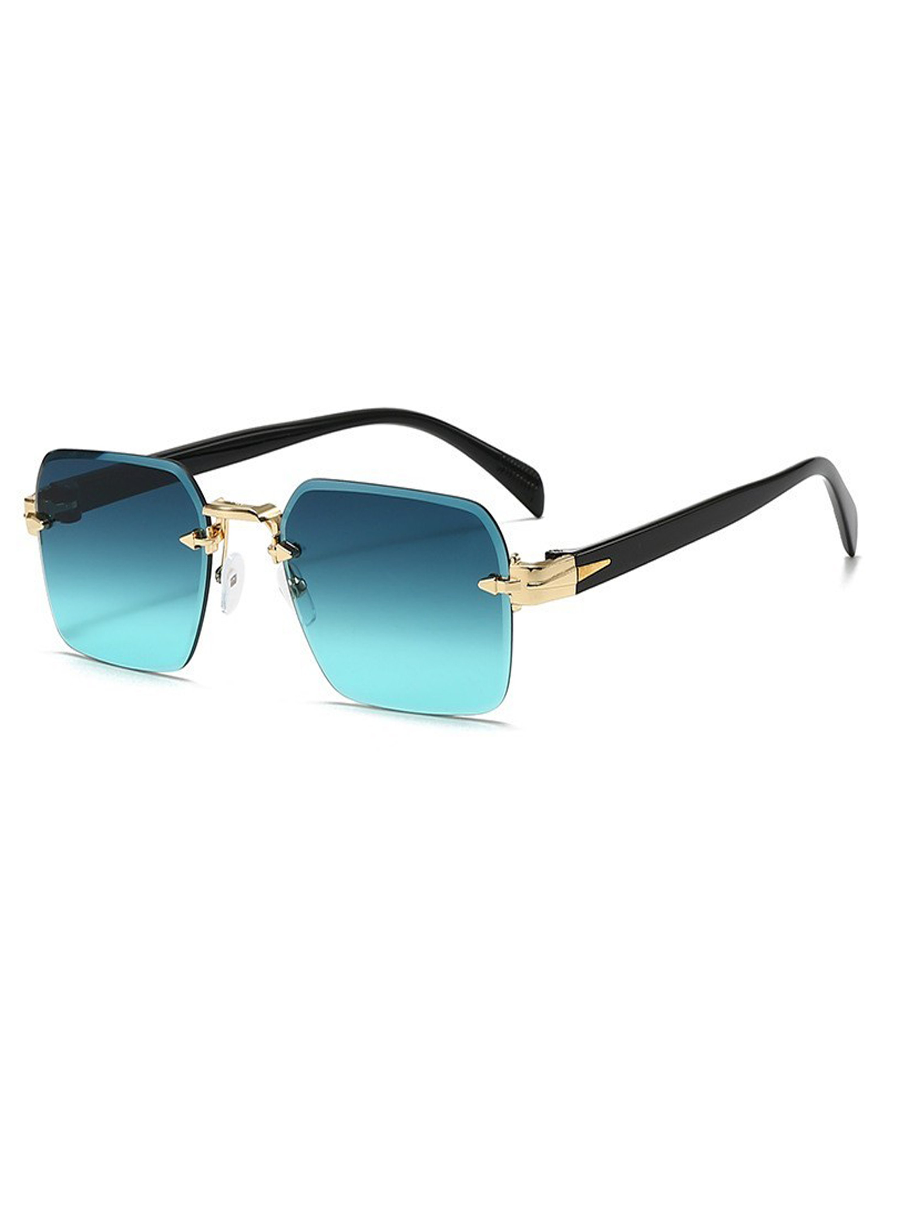 Retro Rimless Square Sunglasses