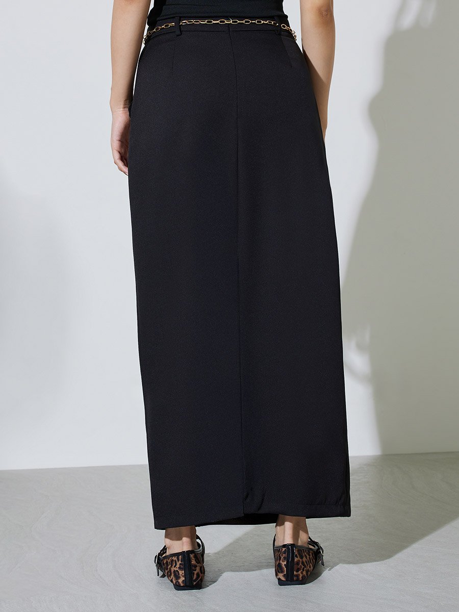 Black Pencil Maxi Skirt