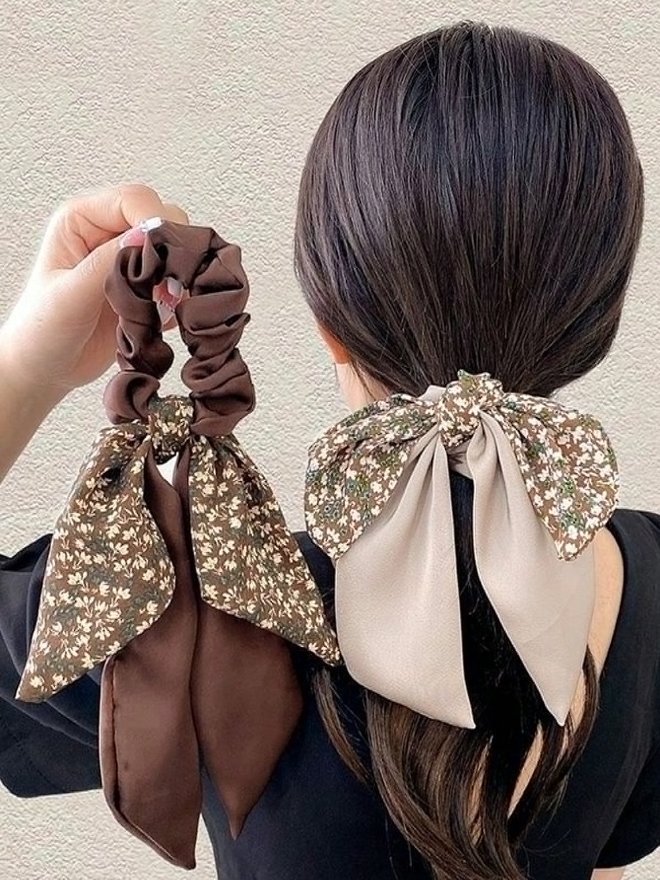 مجموعة من 3 ربطات شعر بزخارف زهور