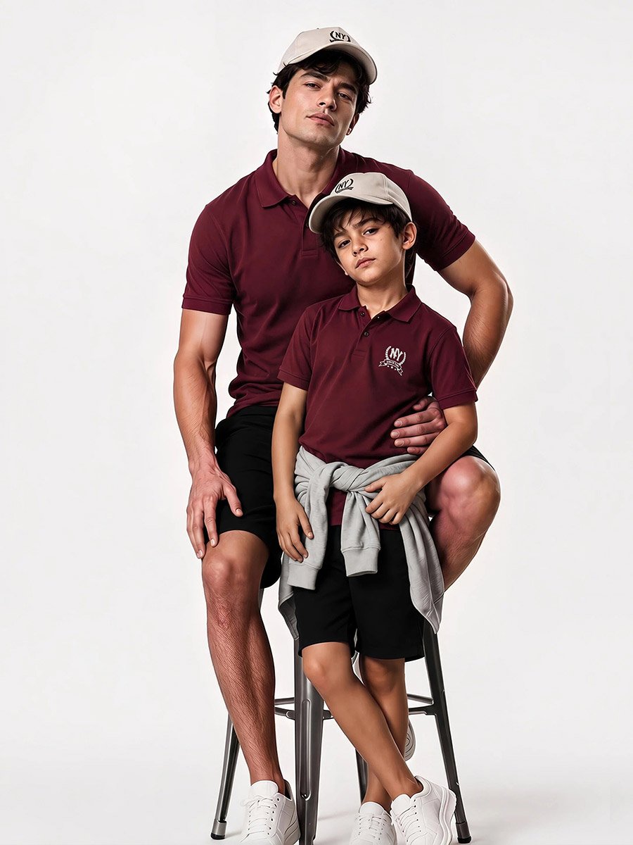Men Maroon Regular Fit HD Print Pique Polo