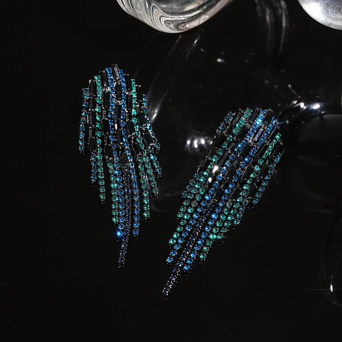 Embellished Tassel Earrings