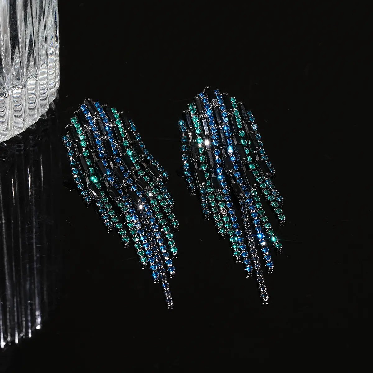 Embellished Tassel Earrings