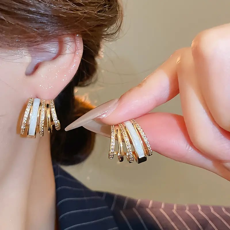 Embellished Layered Earrings